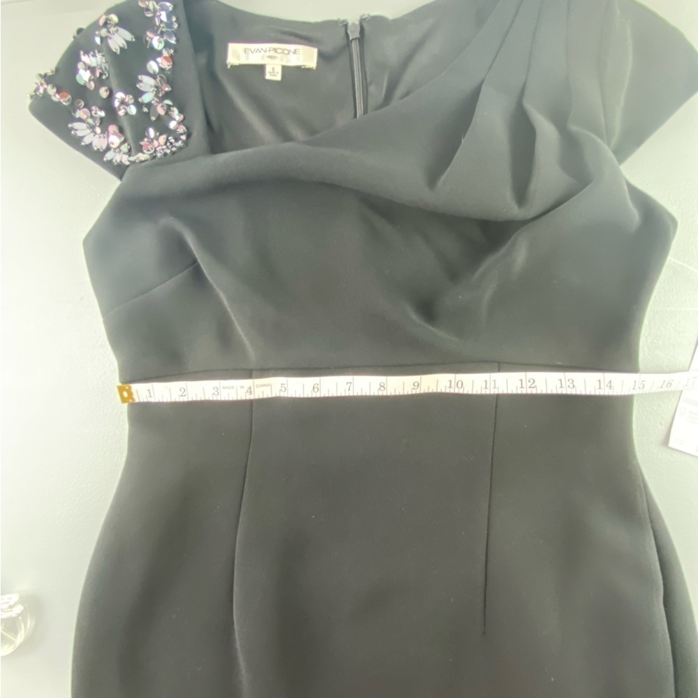 NWT Evan Picone LBD Modern Matters with sparkling shoulder rhinestones, 6 - Picture 12 of 14